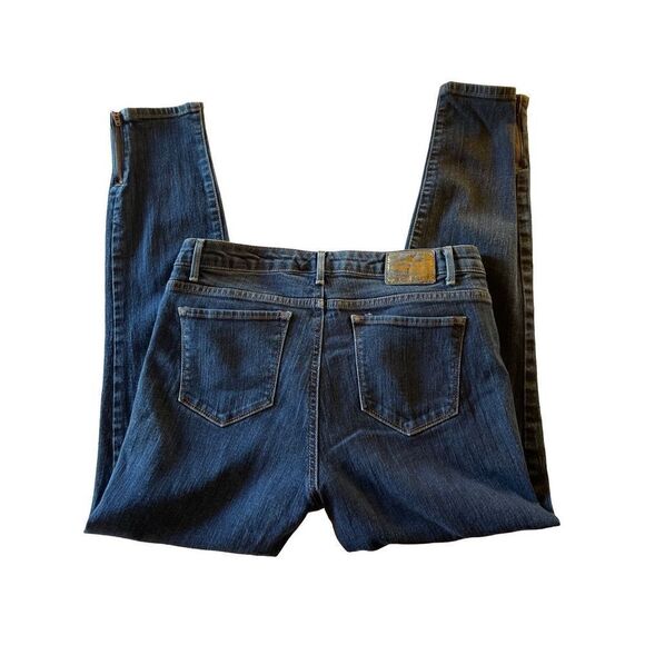 Anne Klein Women's Skinny Jeans Missy Denim Stretchy Side Zip Dark Wash Size 12 - Picture 2 of 15